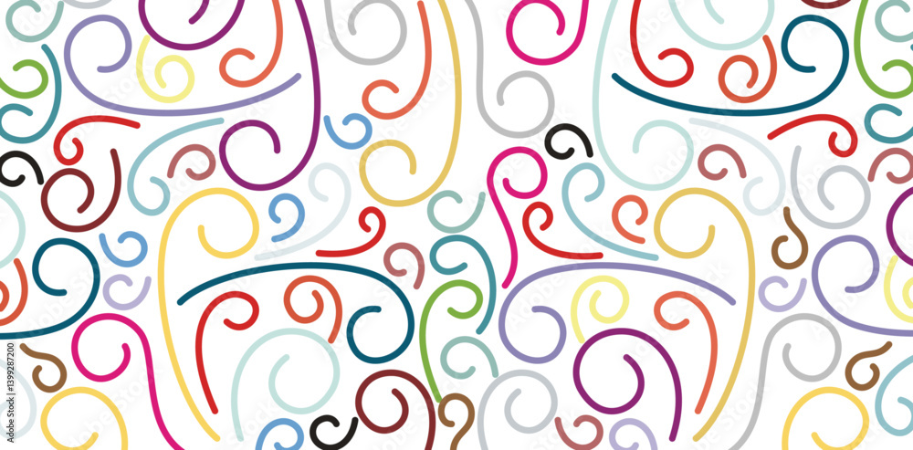 Colorful Swirls Pattern on a isolated white backgrounds for business cards templates, banner, flyer, covering calendar, web banner, signs, website header, landing page, social media templates elements Colorful Swirls Pattern on a isolated white backgrounds for business cards templates, banner, flyer, covering calendar, web banner, signs, website header, landing page, social media templates elements