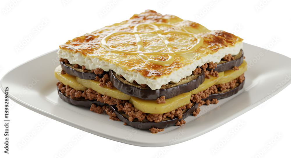 Delicious layered dessert with cream topping and chocolate base Delicious layered dessert with cream topping and chocolate base