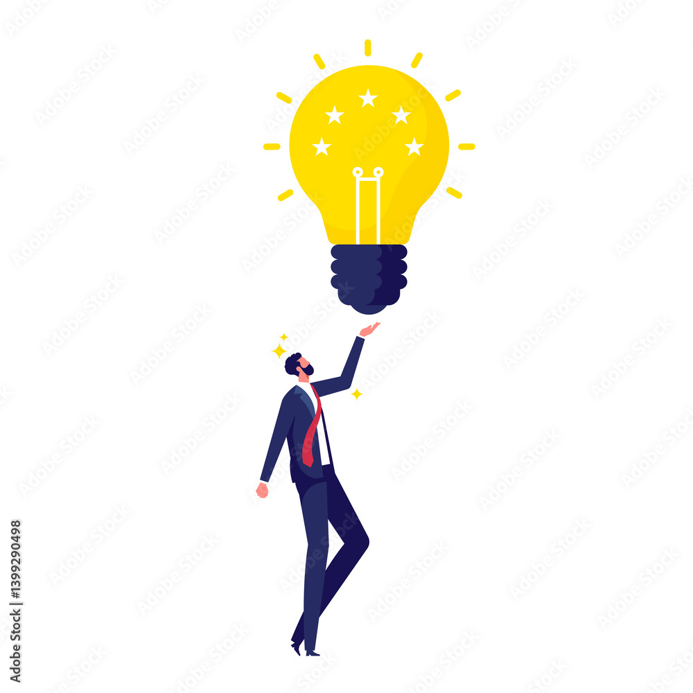 Choose best idea from many after brainstorm concept. Creative and innovative process with critical thinking, Employee selecting best idea at work Choose best idea from many after brainstorm concept. Creative and innovative process with critical thinking, Employee selecting best idea at work