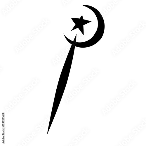 Magical wand casting a sparkling starry effect in a whimsical fantasy setting with vibrant colors