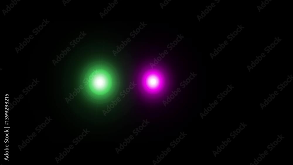 Defocused police green pink emergency lights flashing in the dark Defocused police green pink emergency lights flashing in the dark