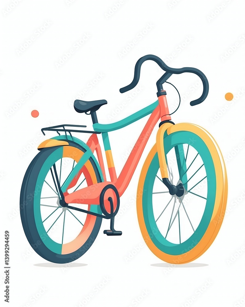 Fototapeta premium bicycle on white background