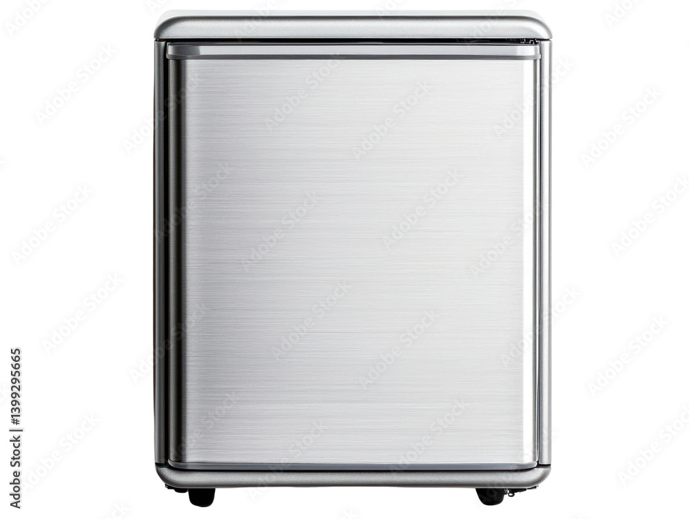 Office equipment mini fridge with cutout background modern design workspace efficiency steel finish product showcase Office equipment mini fridge with cutout background modern design workspace efficiency steel finish product showcase