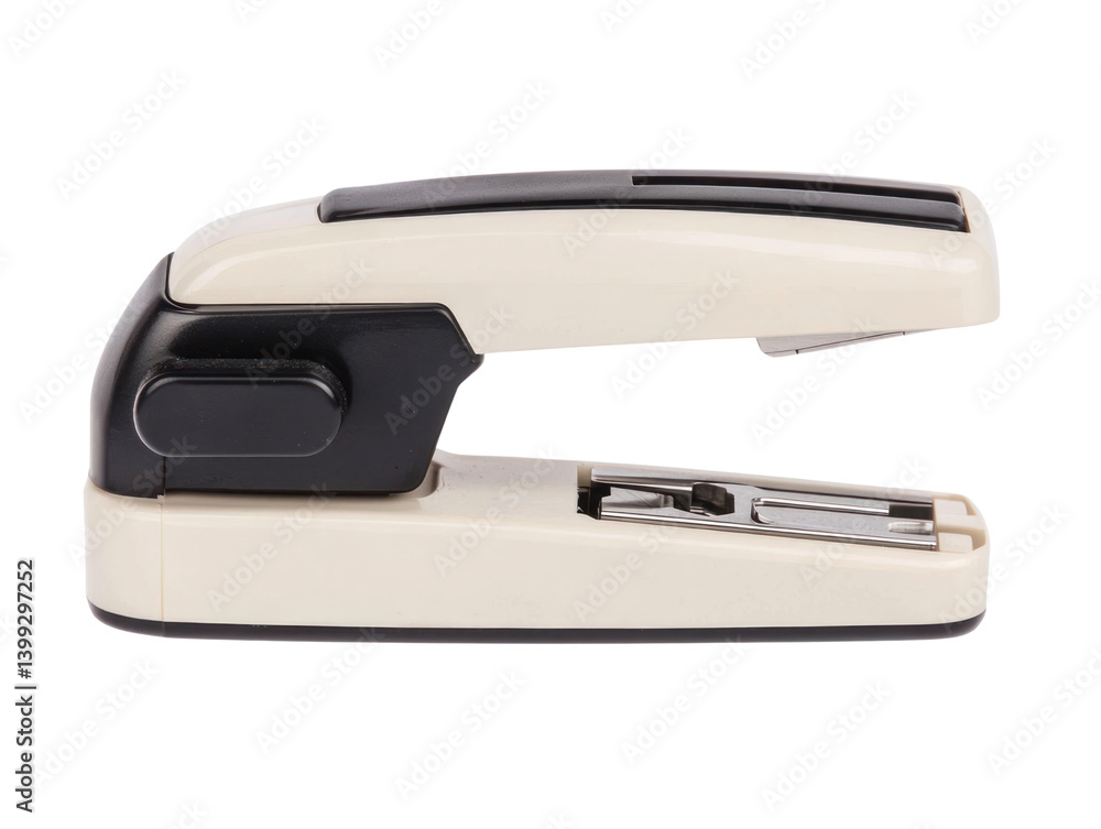 Office equipment stapler on cutout background minimalist design professional workspace environment Office equipment stapler on cutout background minimalist design professional workspace environment