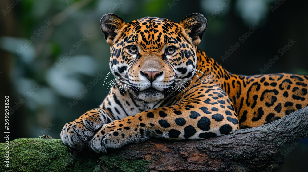 Majestic Jaguar Resting on a Branch Majestic Jaguar Resting on a Branch