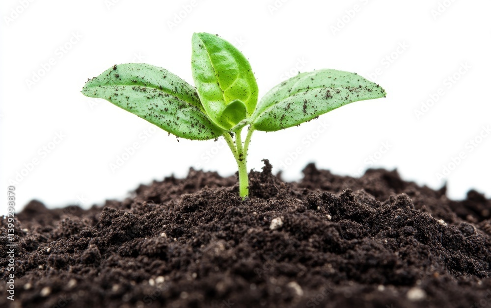 Young sprout emerging from soil (1) Young sprout emerging from soil (1)