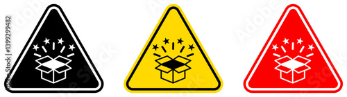 set Attention new product sign Symbols design template vector illustration