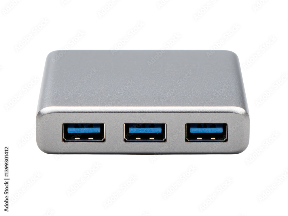 Innovative office equipment usb hub with cutout background modern workspace tech device minimalist design Innovative office equipment usb hub with cutout background modern workspace tech device minimalist design