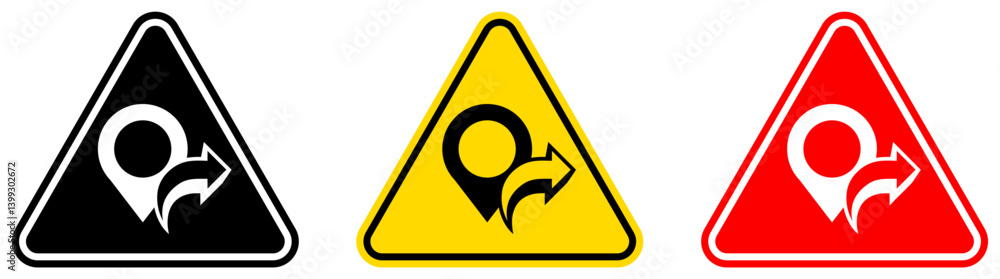 set Attention we have move sign Symbols design template vector illustration set Attention we have move sign Symbols design template vector illustration