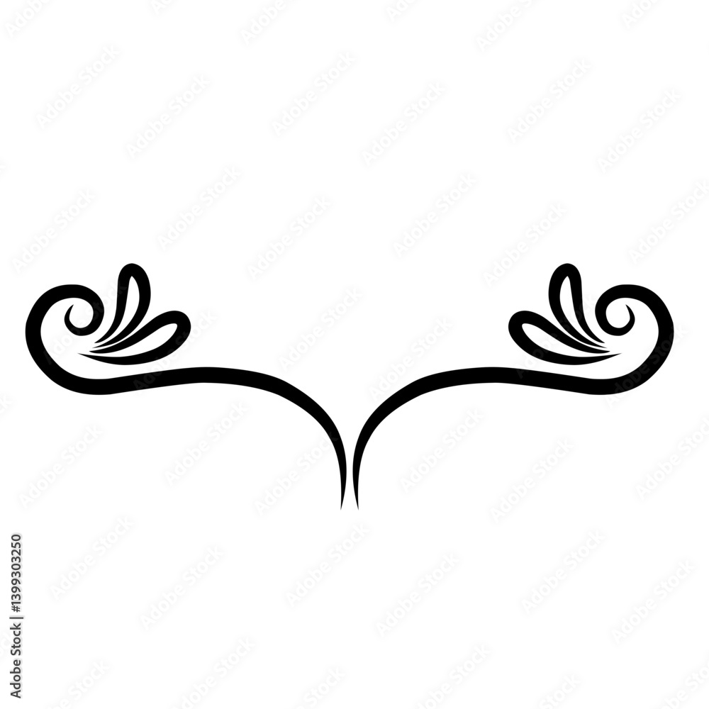 Fototapeta premium Elegant decorative swirl design with intricate patterns suitable for invitations or artistic projects
