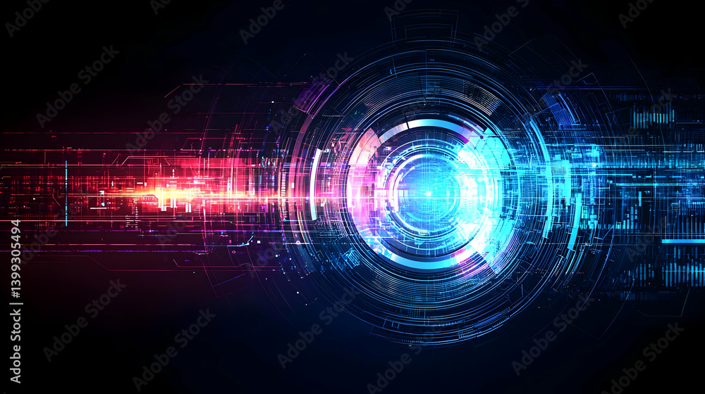 Abstract Futuristic Digital Technology Background