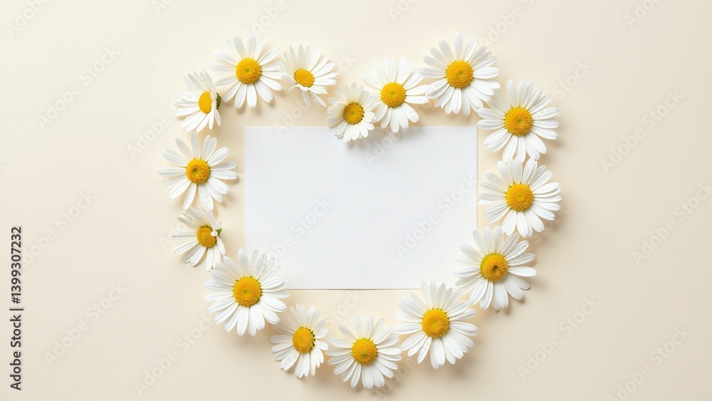 Minimal Mother's Day flat lay, Daisy flower petal art, Elegant neutral tones, Clean soft shadows Minimal Mother's Day flat lay, Daisy flower petal art, Elegant neutral tones, Clean soft shadows
