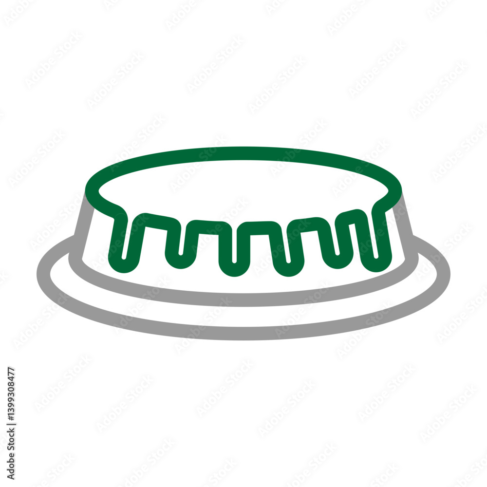 Pudding Vector Line Dark Green Grey Icon Design Pudding Vector Line Dark Green Grey Icon Design