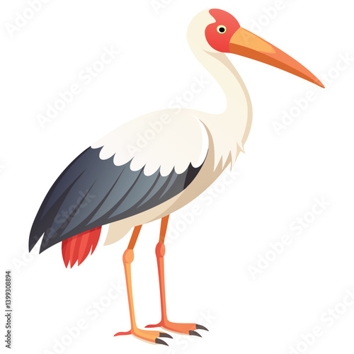 Stork isolated on white background