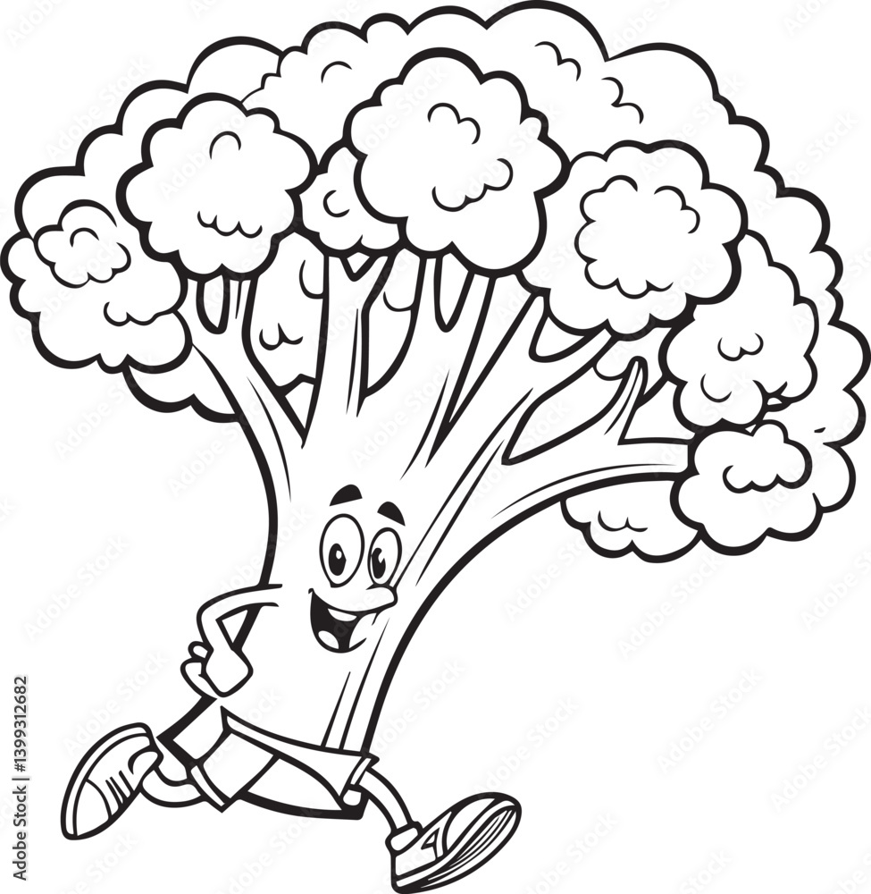 Fototapeta premium tree cartoon illustration, tree line art silhouette vector, tree line art vector illustration 