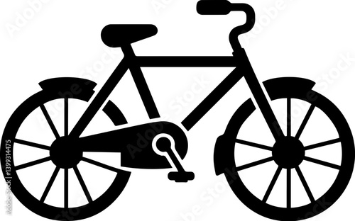Bicycle Silhouette Icon - Classic City Bicycle