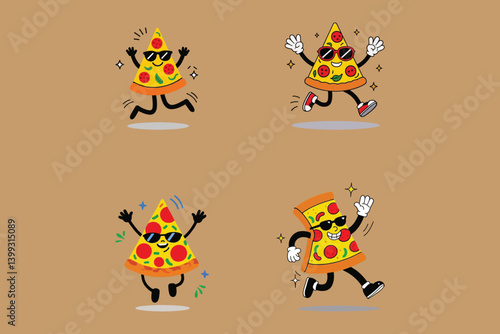 Wallpaper Mural Happy Food Cartoon Characters Torontodigital.ca