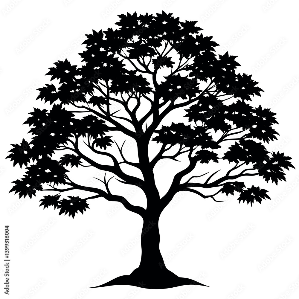 Obraz premium A blood good-Japanese-maple-tree-silhouette-vector 