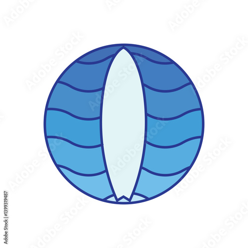 logo simple surfing vector icon symbol modern illustration design