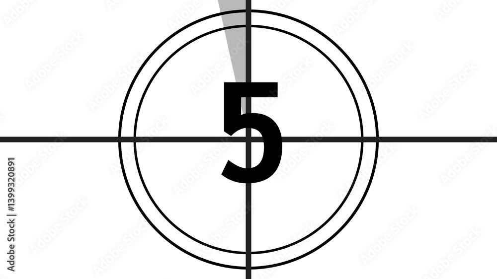 A five second countdown starting at ten and ending at zero, displayed against a backdrop of dark blue A five second countdown starting at ten and ending at zero, displayed against a backdrop of dark blue