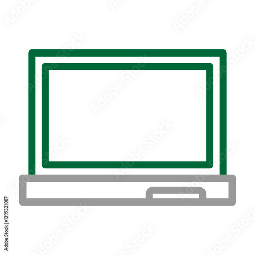 Mailbag Vector Line Dark Green Grey Icon Design