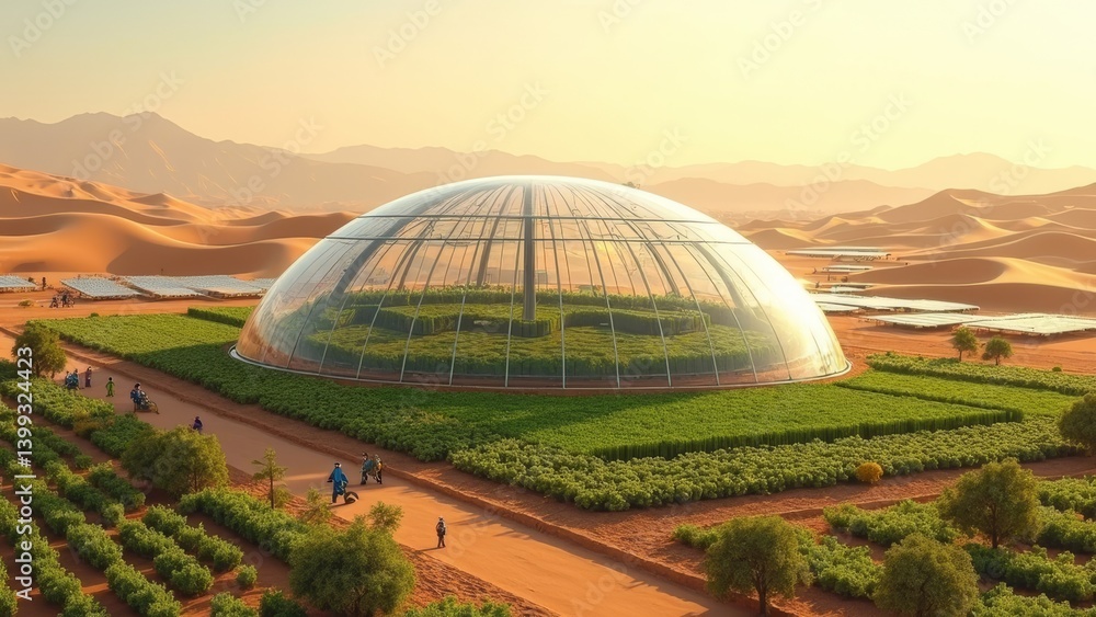 Obraz premium The Green Miracle in the Desert