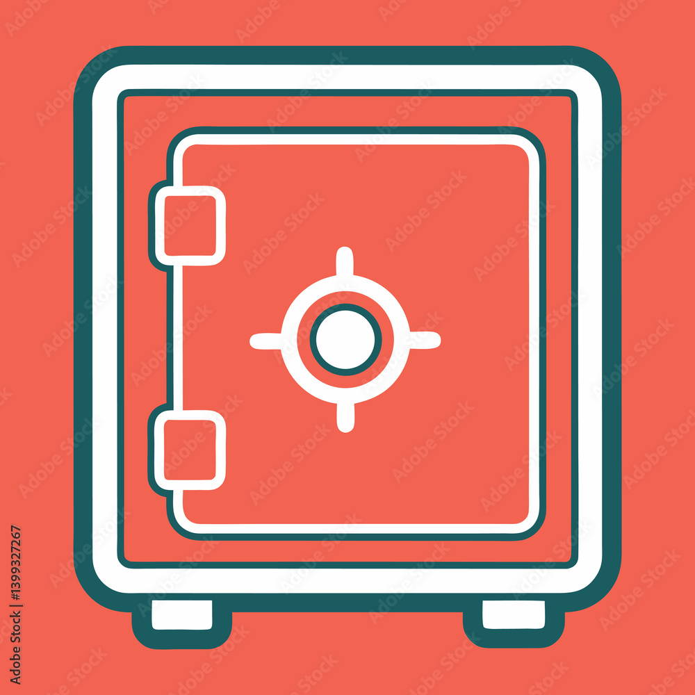 Safe-illustration-whit-solid-colour-outline Safe-illustration-whit-solid-colour-outline