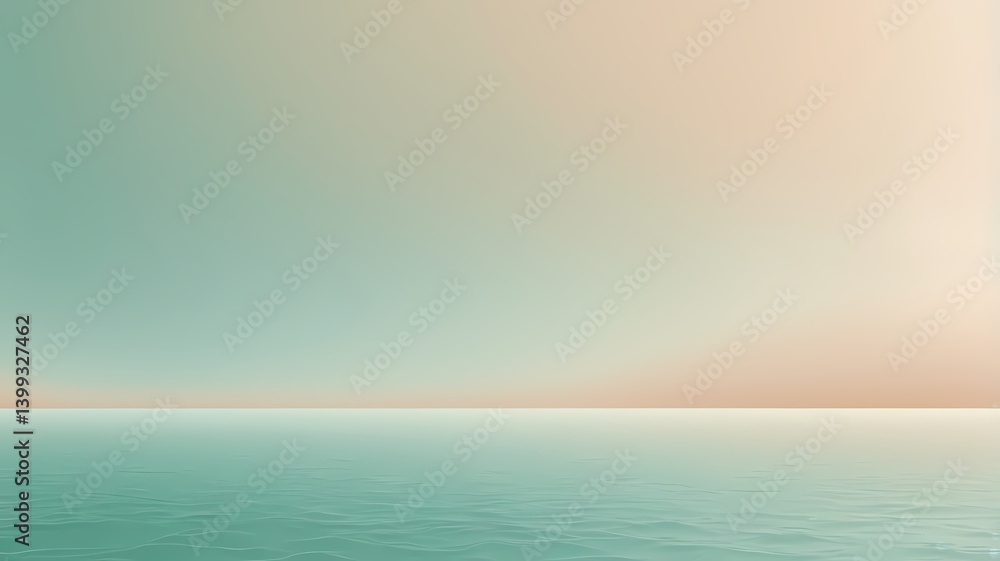Fototapeta premium Calm and relaxing gradient with seafoam green and warm beige tones, spa-like ambiance