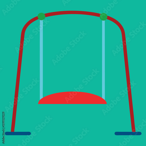 Swing-illustration-whit-solid-colour-outline 