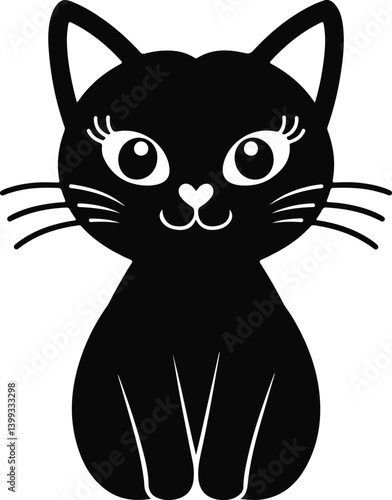 Walking Cat Silhouette Art