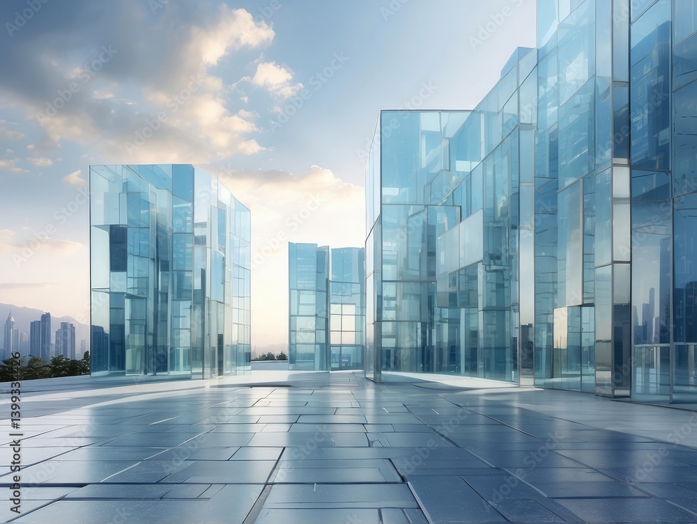 Fototapeta premium Corporate Facade: The Office Exterior