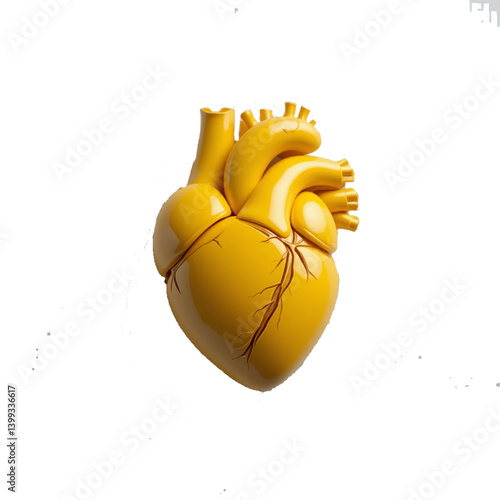 yellow human heart