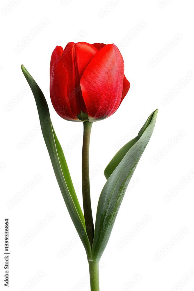 Stunning Red Tulip in Close-up Stunning Red Tulip in Close-up