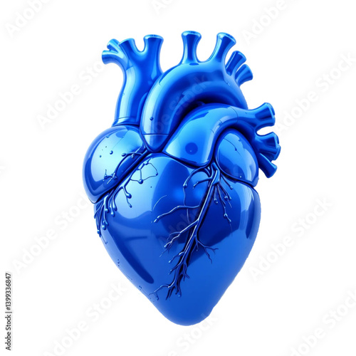 blue human heart