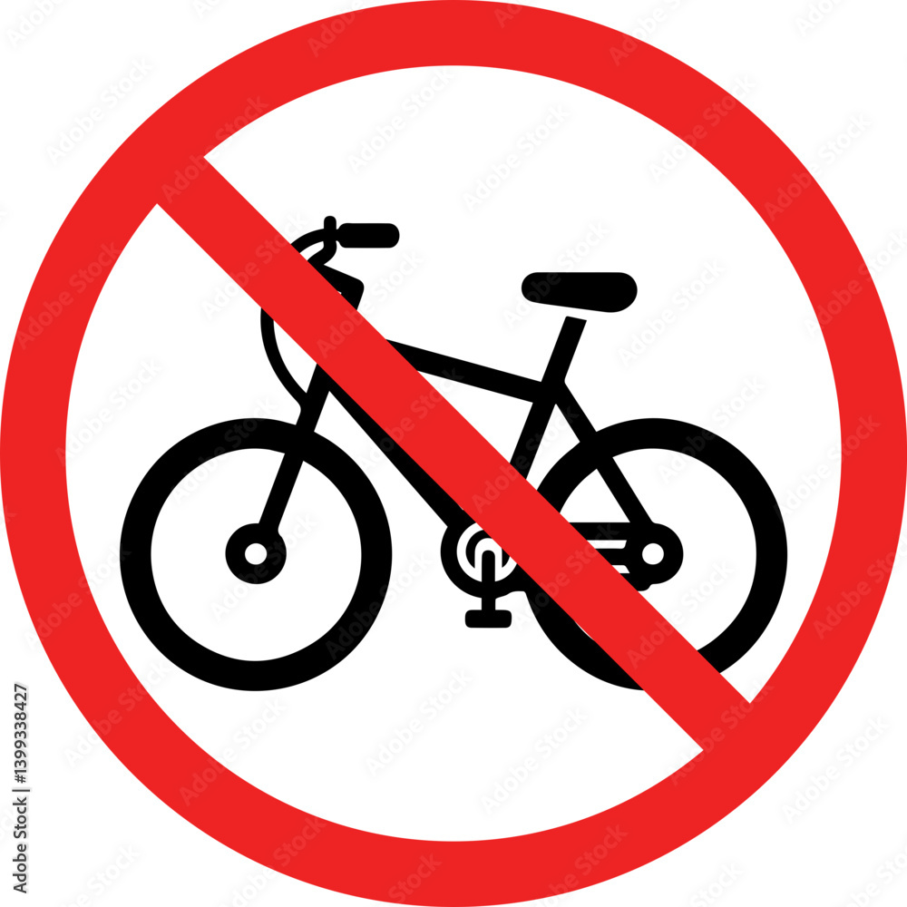 No Bicycles Allowed Icons – Bicycle Prohibition and Restriction Sign No Bicycles Allowed Icons – Bicycle Prohibition and Restriction Sign