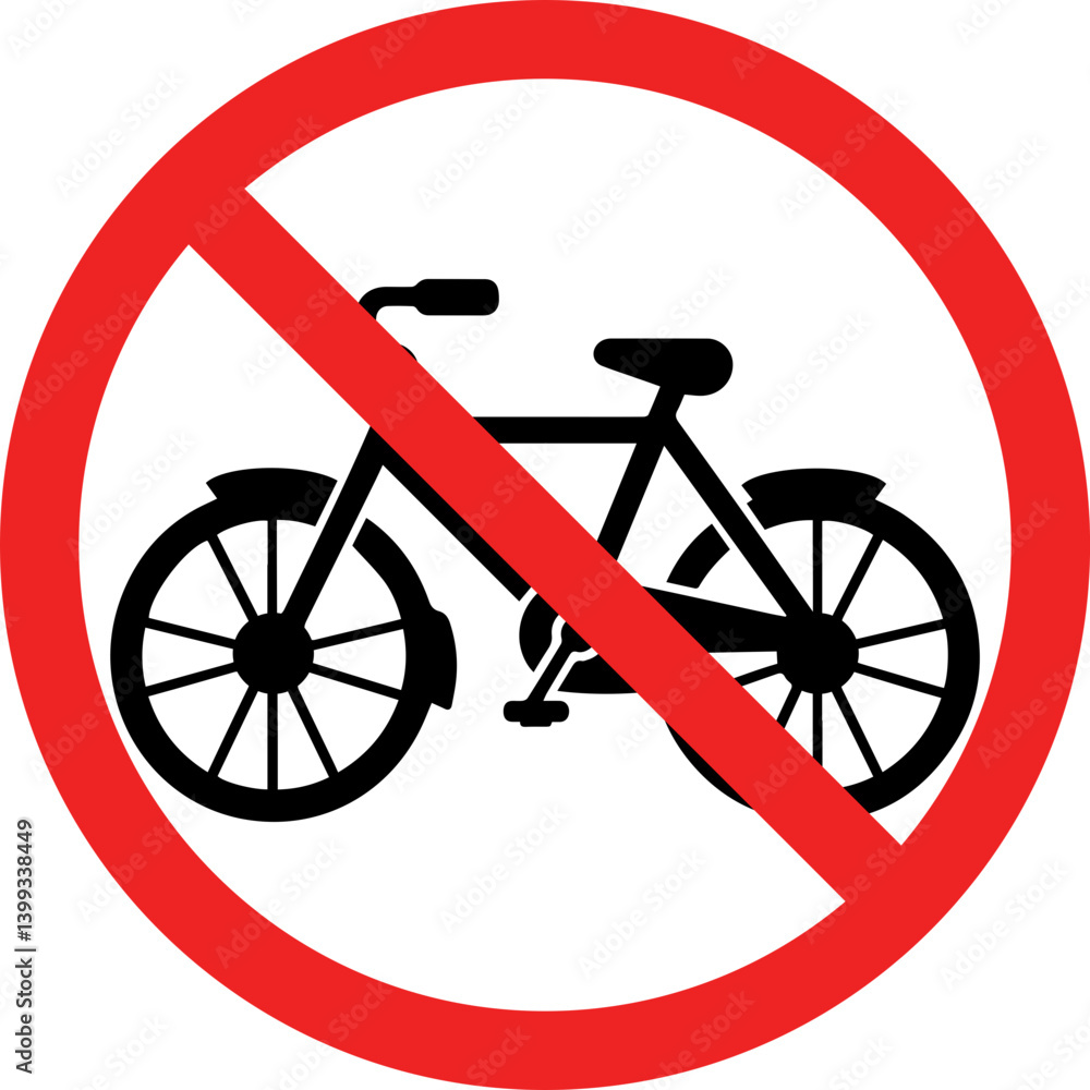 No Bicycles Allowed Icons – Bicycle Prohibition and Restriction Sign No Bicycles Allowed Icons – Bicycle Prohibition and Restriction Sign