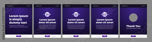 carousel or microblog template for social media posts