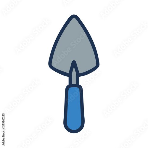 Trowel with Rounded Blade Tool Icon Design