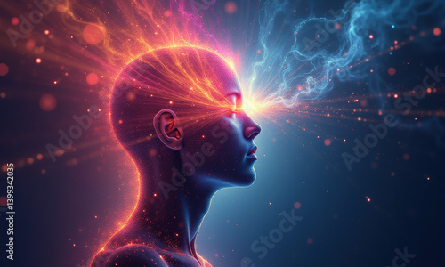 Illuminated Mind: Energy & Spirituality - Abstract and surreal artwork