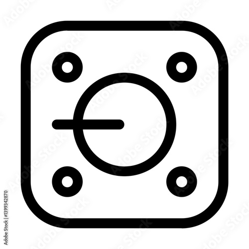 Disc Jockey Icon outline style