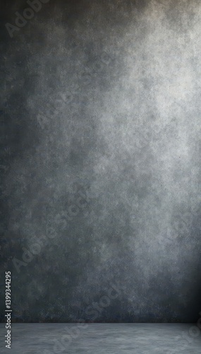 Textured grey studio wall, uneven gradient Darker at bottom , backdrop, paint