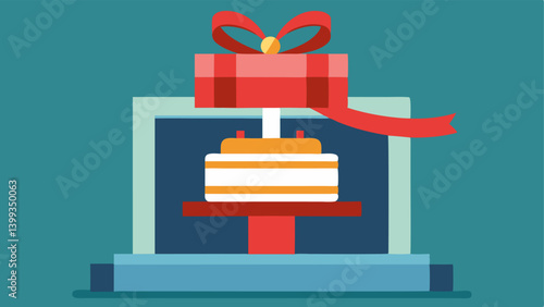 Custom Cake Design A closeup of a 3D printer working on a multilayered cake with designs of ribbons and bows being crafted in realtime.