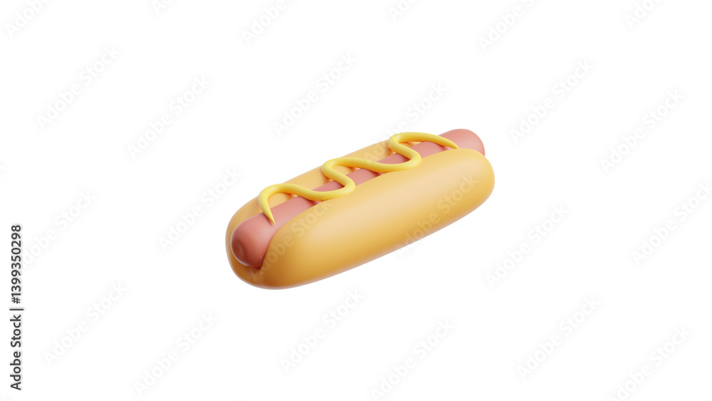 hot dog with mustard