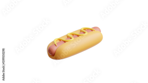 hot dog with mustard