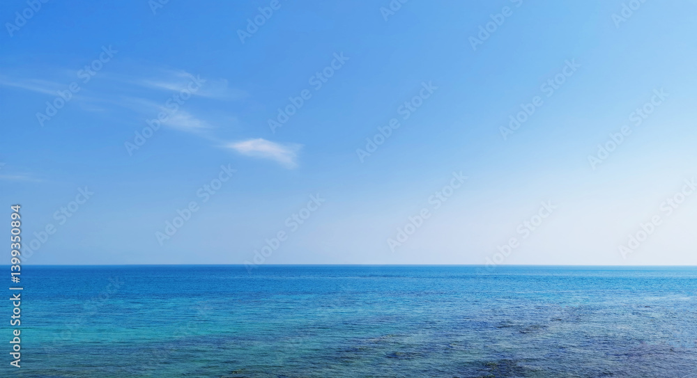 Summer sky background clear sky and white clouds with light over blue sea in the morning winter nature for wallpaper. Summer sky background clear sky and white clouds with light over blue sea in the morning winter nature for wallpaper.