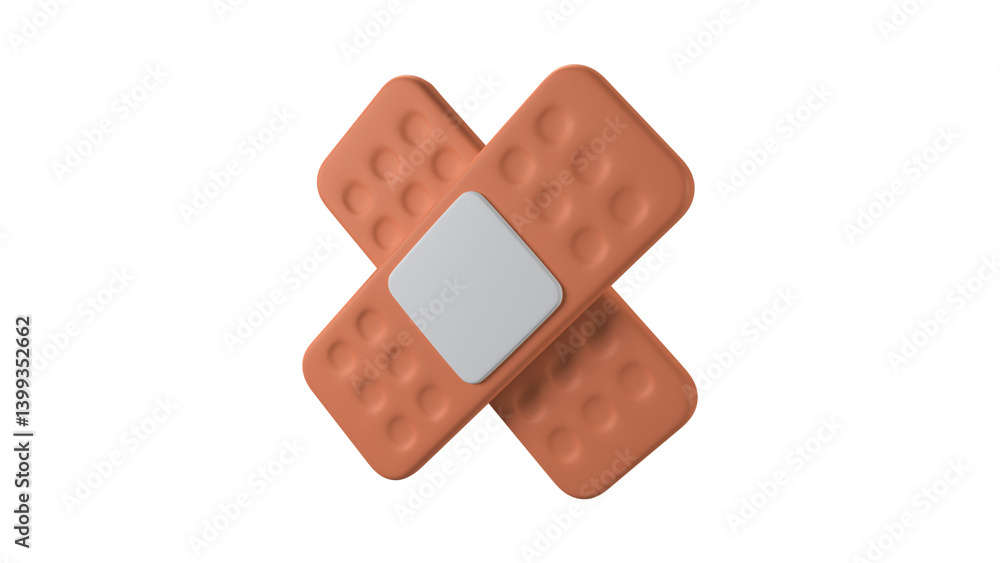 adhesive bandage on a white background