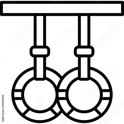 Gymnastic Rings Line Icon