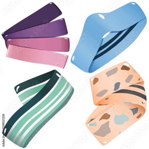 colorful resistance bands for exercise and fitness