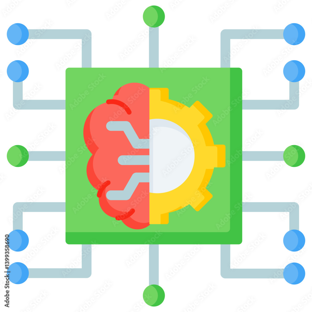 Obraz premium Machine Learning Icon