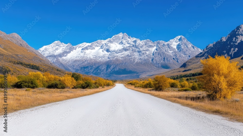 Fototapeta premium Scenic mountain road in autumn